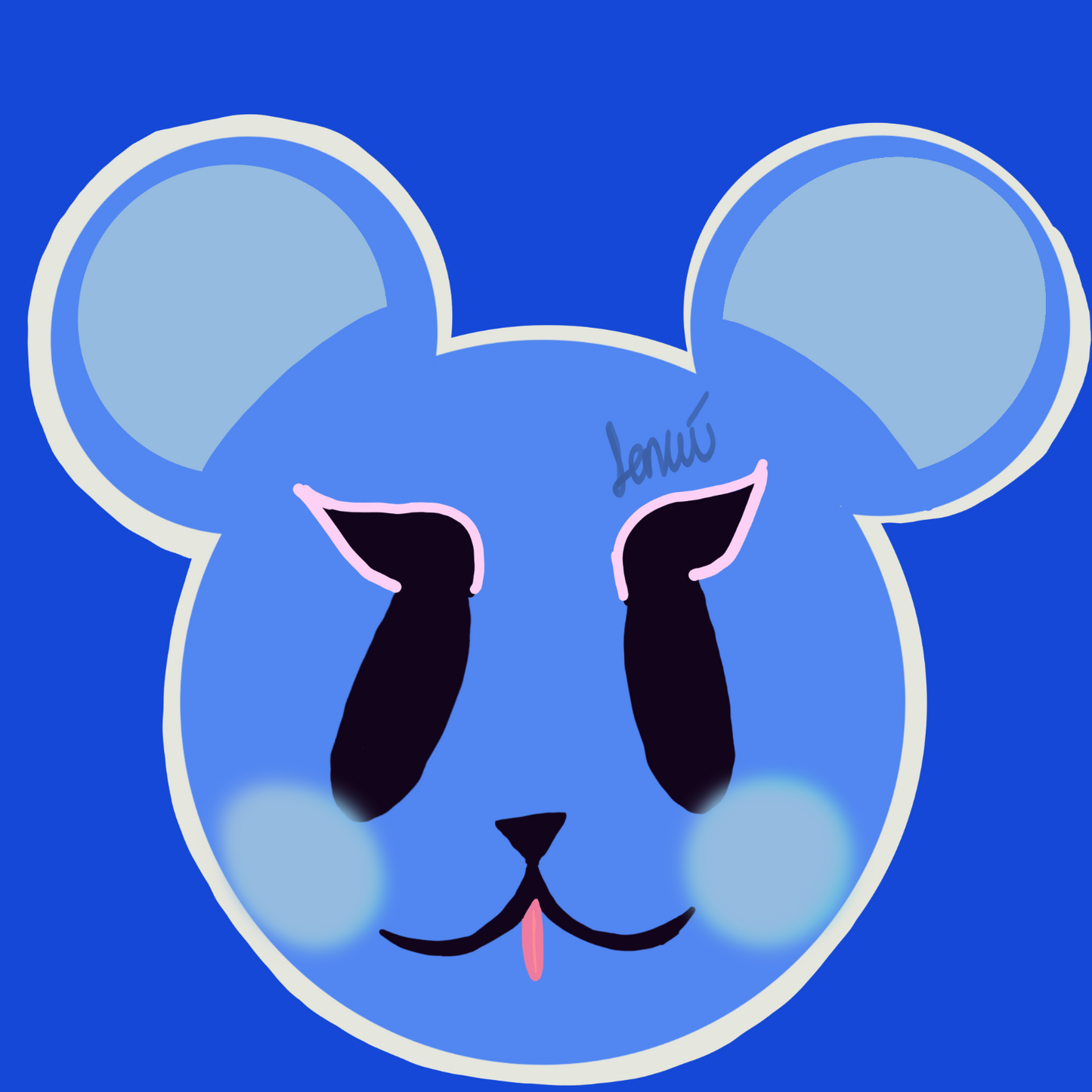 Blue raspberry bear-Sticker