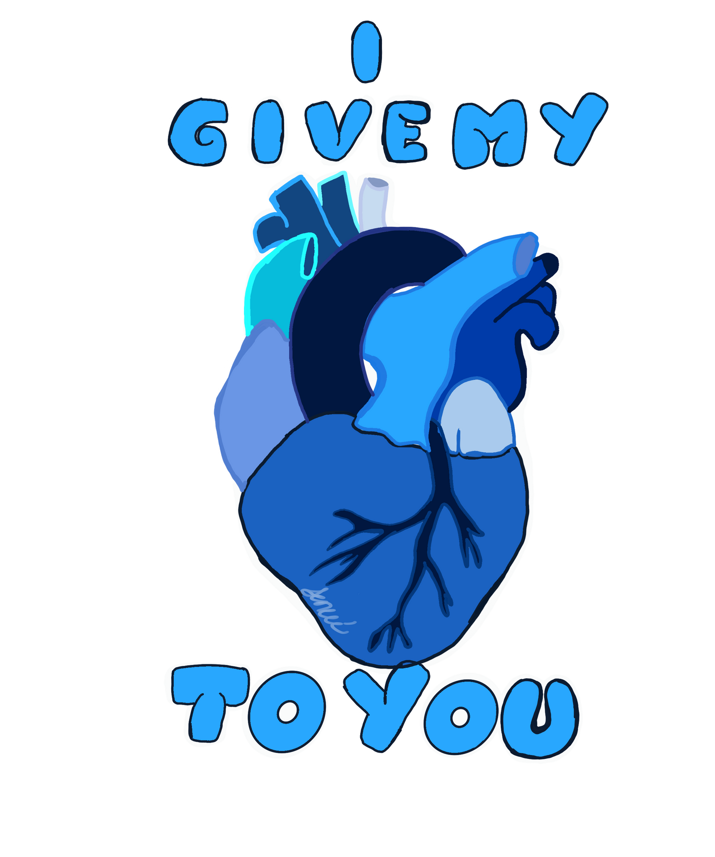 I Give you my heart-Sticker