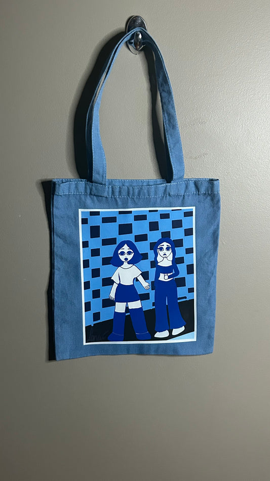 Late Night Stroll Tote Bag-Evening Blue