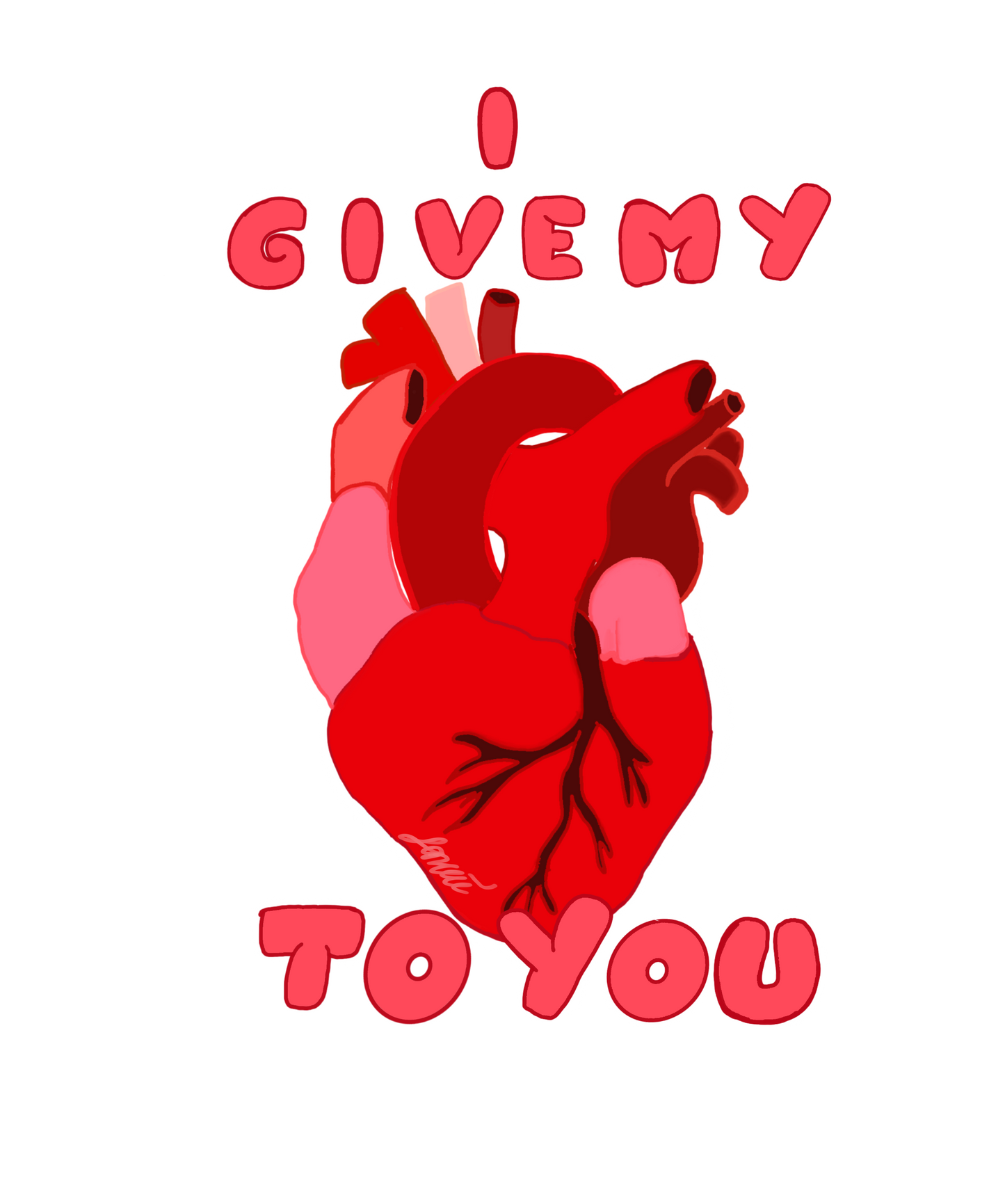 I Give you my heart-Sticker