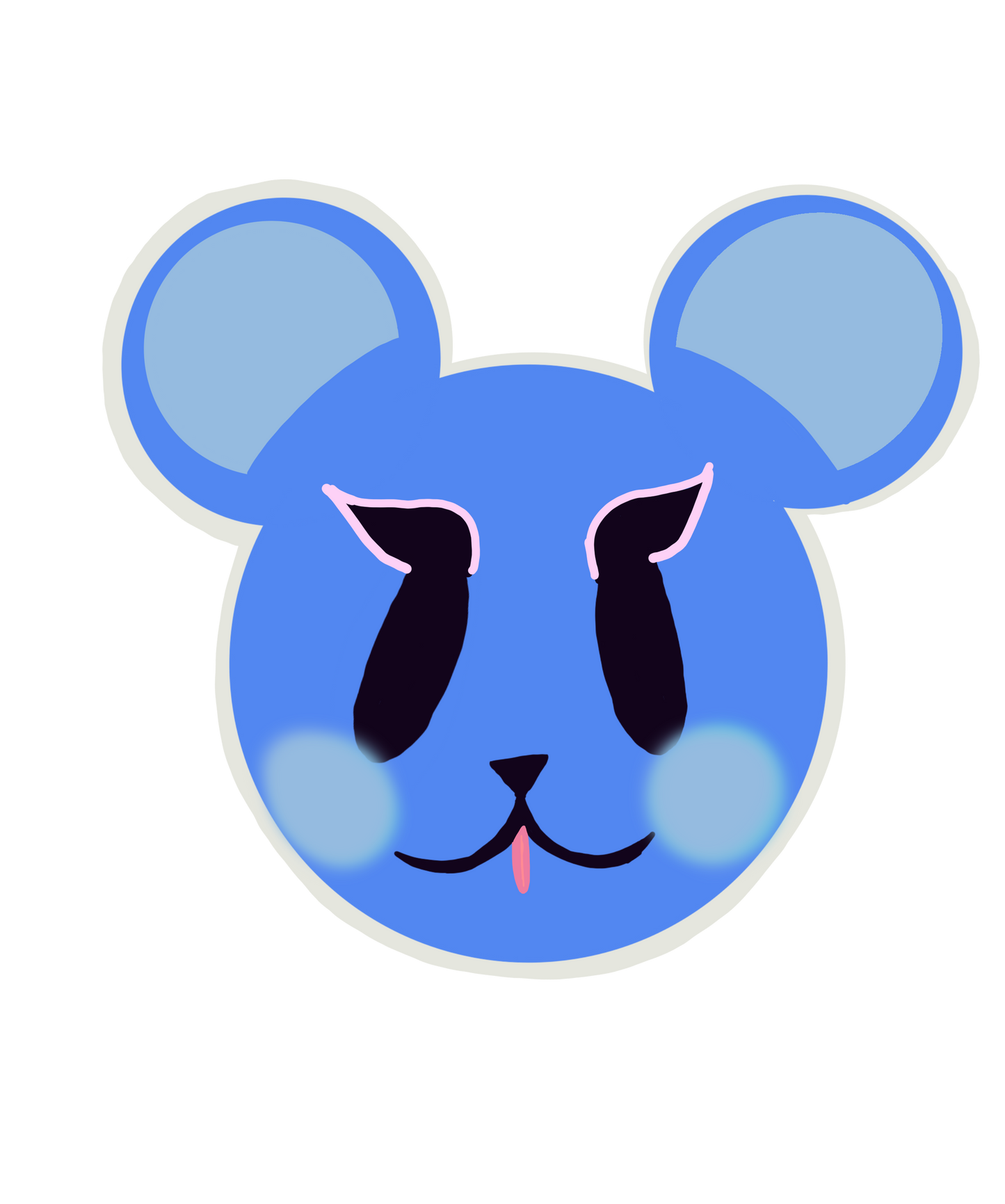 Blue raspberry bear-Sticker